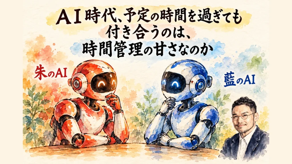ＡＩ時代、予定の時間を過ぎても付き合うのは、時間管理の甘さなのか
