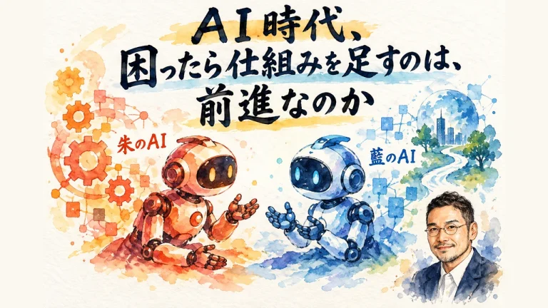 ＡＩ時代、困ったら仕組みを足すのは、前進なのか