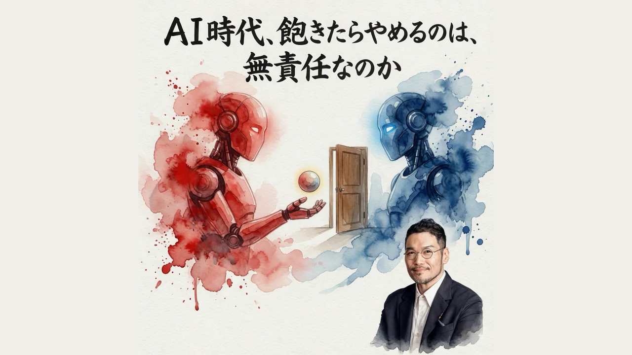 AI時代、飽きたらやめるのは無責任なのかの図解