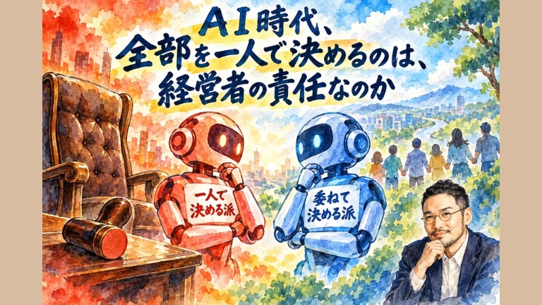 ＡＩ時代、全部を一人で決めるのは、経営者の責任なのか