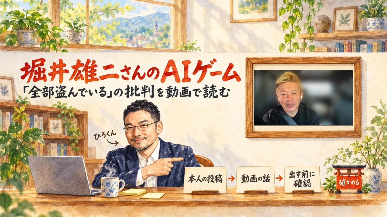 堀井雄二さんのAIゲームへの批判の図解