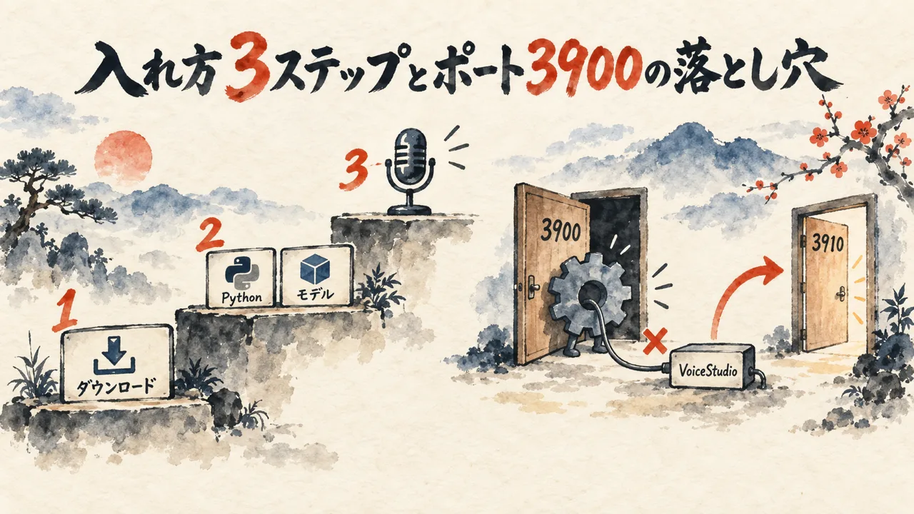 入れ方3ステップと、ポート3900の落とし穴