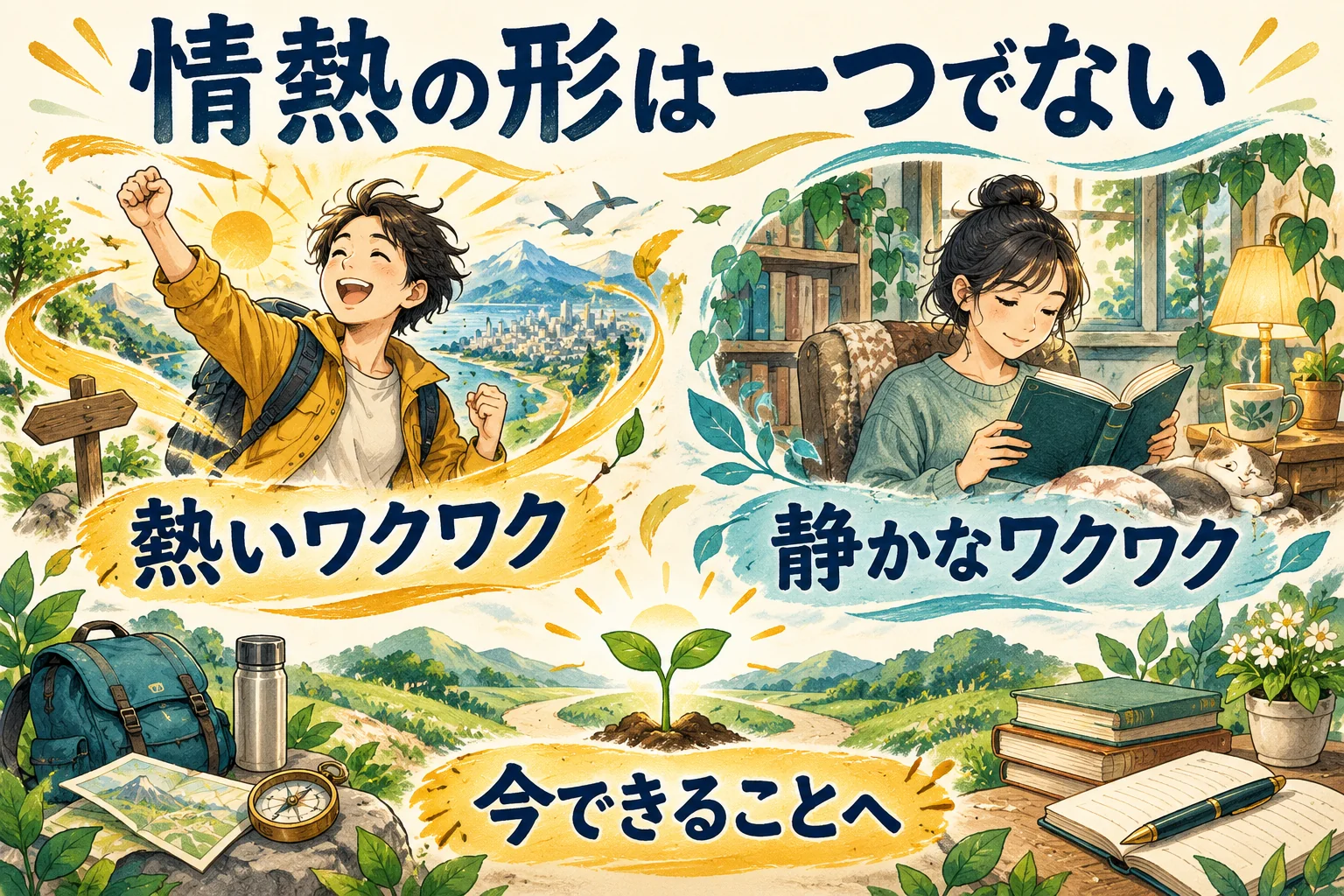 第1章。活動的な人と静かに読書する人のどちらにも情熱があり、職業の正解を先に決めない