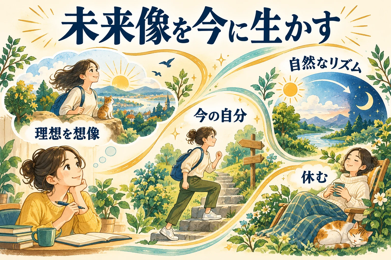 第5章。理想の未来を想像し、今の気持ちと行動を選ぶ。休むことも自然なリズムの一部